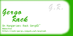 gergo rack business card